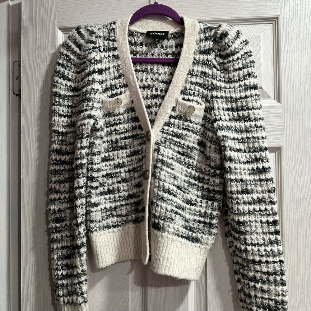 EXPRESS black white Cardigan